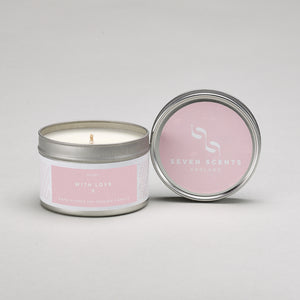 With Love candle tin